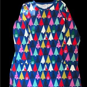 Hanna Andersson Holiday Print Dress Oh Christmas Tree US 4 Size 100
